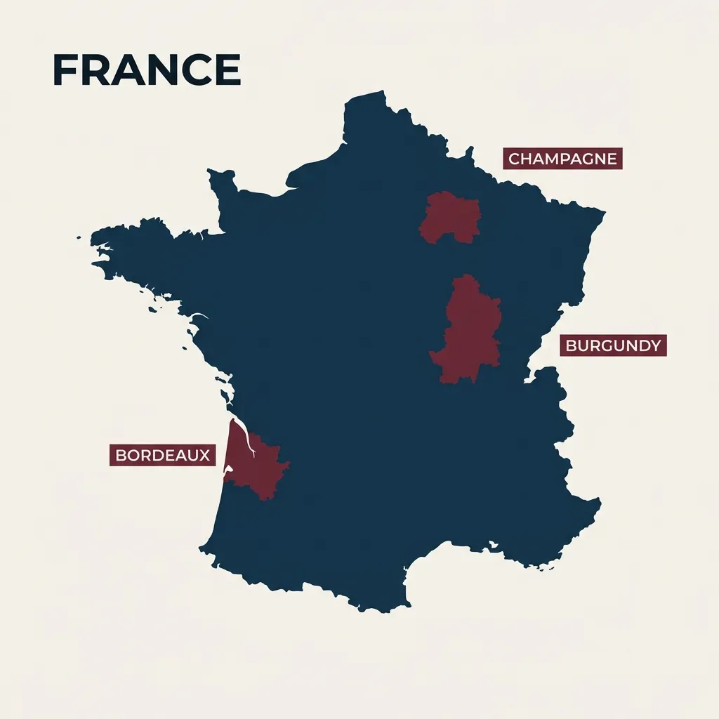 France Wine Regions — Bordeaux, Burgundy, Champagne
