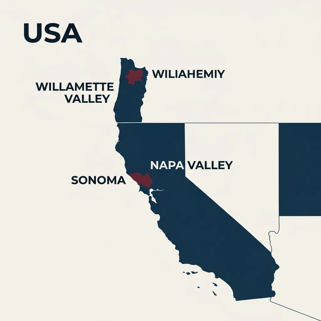 USA Wine Regions — Napa Valley, Sonoma, Oregon